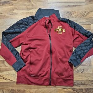 Nike Iowa State Cyclones Full Zip Jacket Men’s L Dri-FIT Red Black Athletic